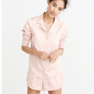 abercrombie & fitch satin pink pajama set ♡